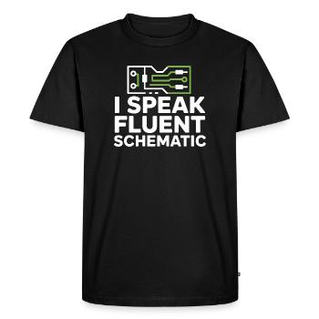 I speak fluent circuit diagram technology - Men's Premium Organic T-Shirt - black - Front - Nico (187cm)