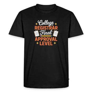 Secrétaire d’école de cadeaux Bureau de secrétaire scolaire Drôle - T-shirt Premium bio Homme - noir - Devant - Nico (187cm)
