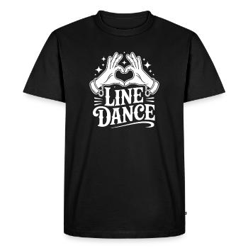 Amour de la danse en ligne - T-shirt Premium bio Homme - noir - Devant - Nico (187cm)