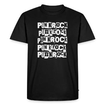 Répétition du punk rock - T-shirt Premium bio Homme - noir - Devant - Nico (187cm)