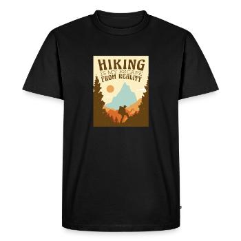 Hiking Mountaineering Hiking Saying - Men's Premium Organic T-Shirt - black - Front - Nico (187cm)