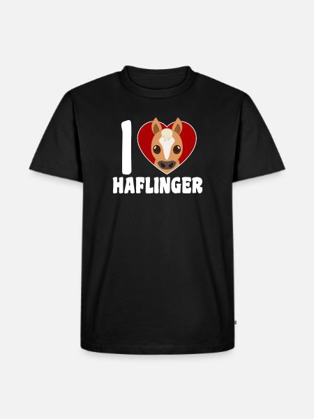 I love Haflinger heart - Men's Premium Organic T-Shirt - black