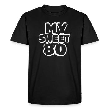 80 - Men's Premium Organic T-Shirt - black - Front - Nico (187cm)