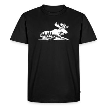 Élan - T-shirt Premium bio Homme - noir - Devant - Nico (187cm)