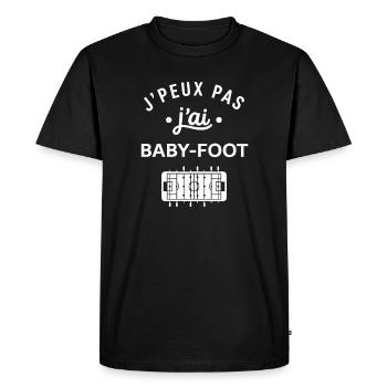 J'peux pas j'ai babyfoot - T-shirt Premium bio Homme - noir - Devant - Nico (187cm)
