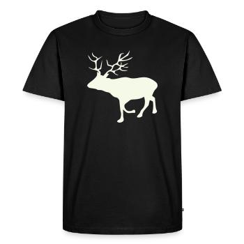 Deer Roe Deer - Men's Premium Organic T-Shirt - black - Front - Nico (187cm)