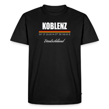 Koblenz - Men's Premium Organic T-Shirt - black - Front - Nico (187cm)