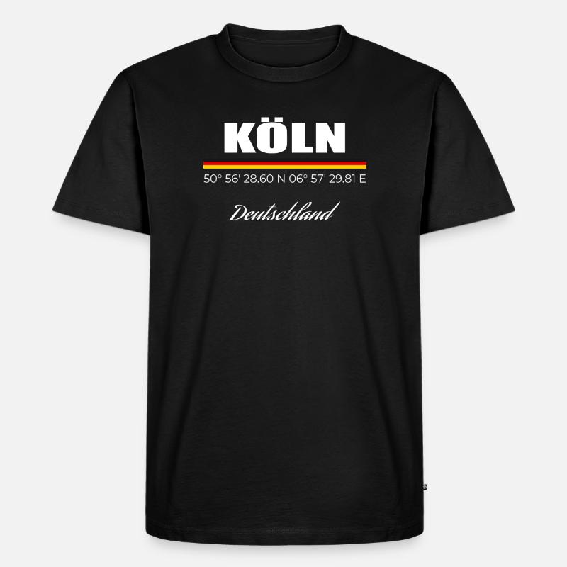 Köln - Männer Premium Bio T-Shirt - Schwarz