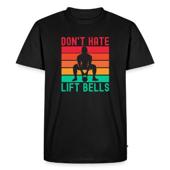 Les passionnés de fitness n’aiment pas les cloches de relèvement - T-shirt Premium bio Homme - noir - Devant - Nico (187cm)