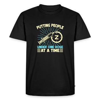 Anesthesiologist Putting People One Dose - Men's Premium Organic T-Shirt - black - Front - Nico (187cm)