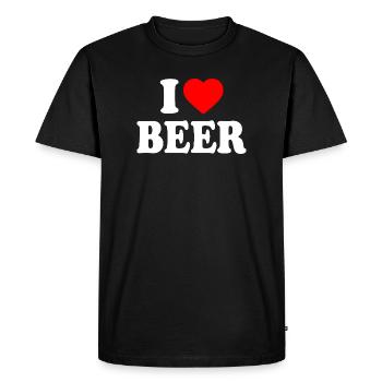 I love beer - Men's Premium Organic T-Shirt - black - Front - Nico (187cm)