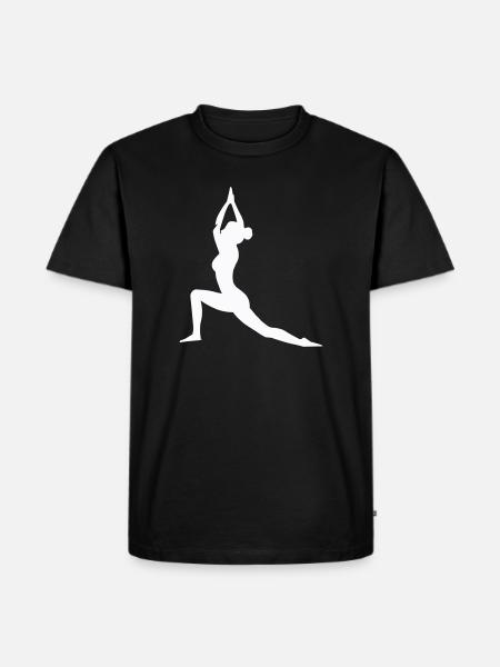 Yoga Pose Silhouette Strength Balance - Men's Premium Organic T-Shirt - black