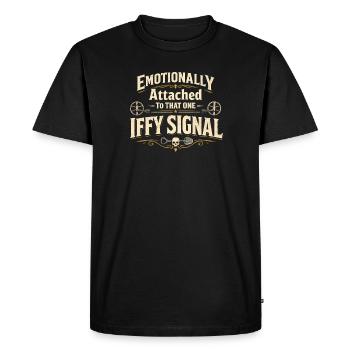 Hang on every signal | Probe Detector - Men's Premium Organic T-Shirt - black - Front - Nico (187cm)