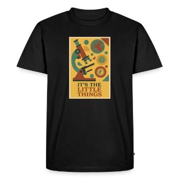 The Little Things | Microbiology Microscope - Men's Premium Organic T-Shirt - black - Front - Nico (187cm)