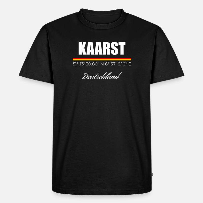 Kaarst - Männer Premium Bio T-Shirt - Schwarz