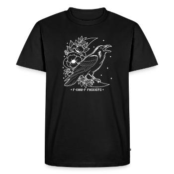 Déclaration des fascistes Antifa Crow F-Caw-F - T-shirt Premium bio Homme - noir - Devant - Nico (187cm)
