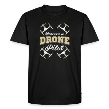 Forever a Drone Pilot UAV Enthusiast Graphic - Men's Premium Organic T-Shirt - black - Front - Nico (187cm)