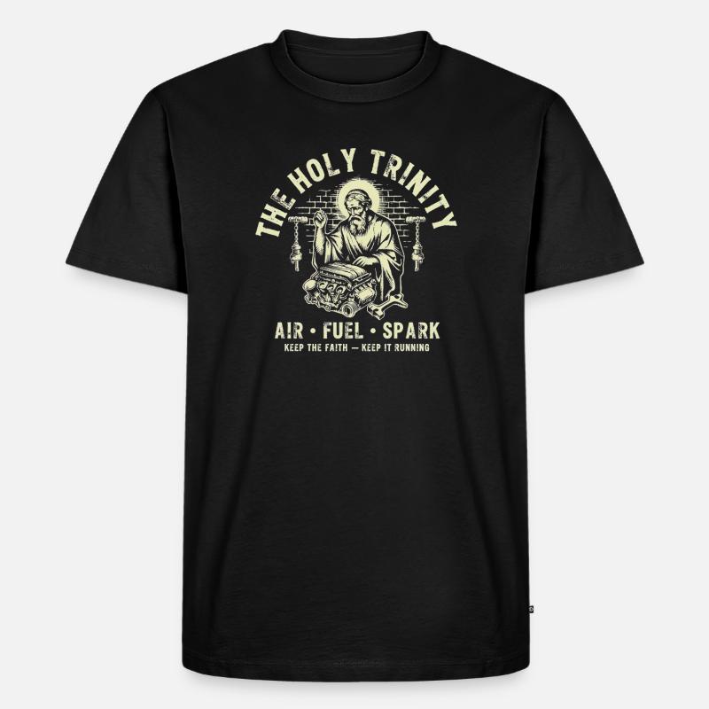 Holy Trinity Engine Spark - Männer Premium Bio T-Shirt - Schwarz
