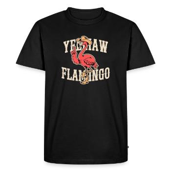Western Flamingo Rodeo - Men's Premium Organic T-Shirt - black - Front - Nico (187cm)