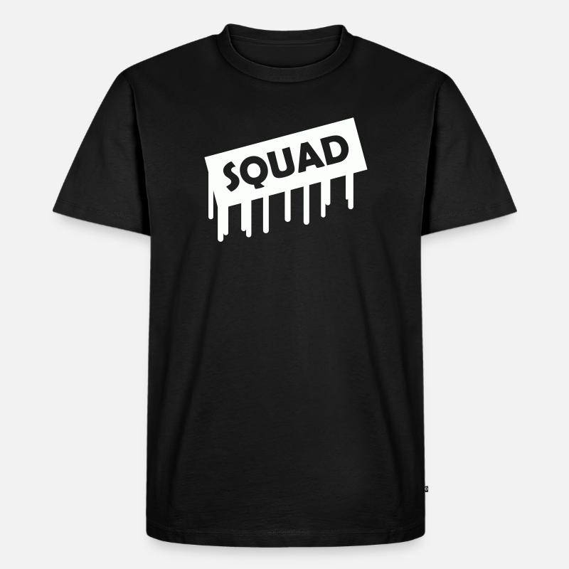 squad- - Männer Premium Bio T-Shirt - Schwarz