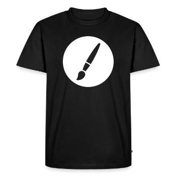 Brush, Painting, Art Symbol - Men's Premium Organic T-Shirt - black - Front - Nico (187cm)