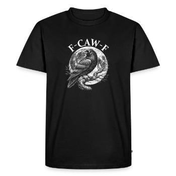 FCawF Grumpy Crow Sarcasm Bird Pun Humor - Men's Premium Organic T-Shirt - black - Front - Nico (187cm)