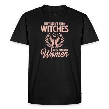 Pas brûlé, le pouvoir des femmes - T-shirt Premium bio Homme - noir - Devant - Nico (187cm)