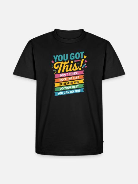 Du Packst Das Motivationsbanner - Männer Premium Bio T-Shirt - Schwarz