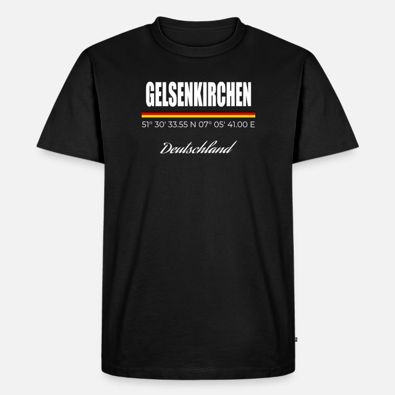 Gelsenkirchen - Männer Premium Bio T-Shirt - Schwarz