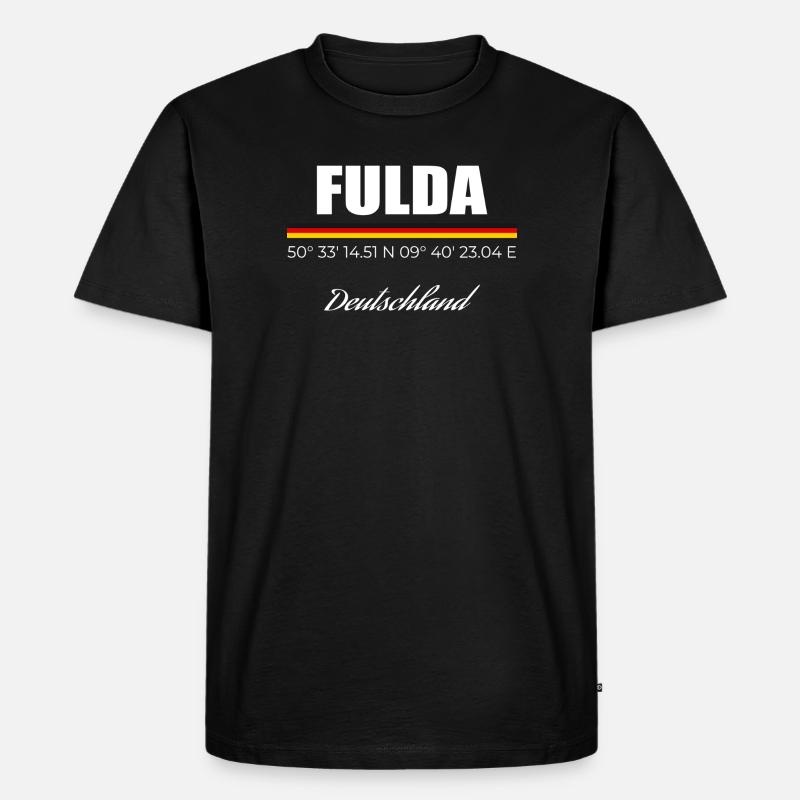 Fulda - Männer Premium Bio T-Shirt - Schwarz