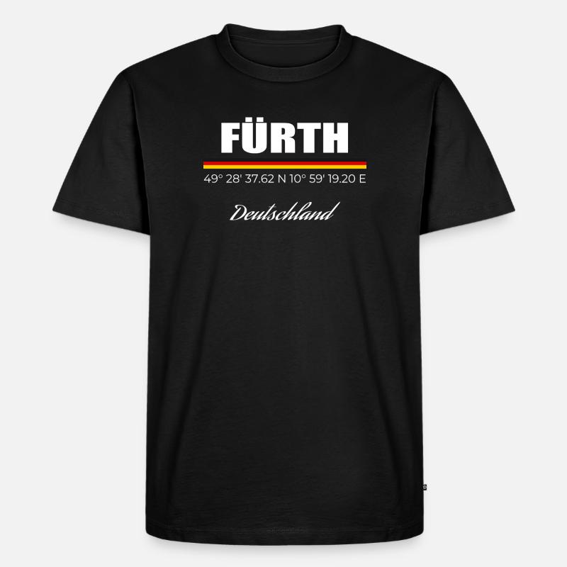Fürth - Männer Premium Bio T-Shirt - Schwarz