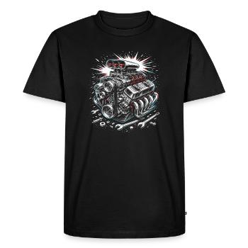 Engine Tuning Screwdriver Motorsport Design - Men's Premium Organic T-Shirt - black - Front - Nico (187cm)