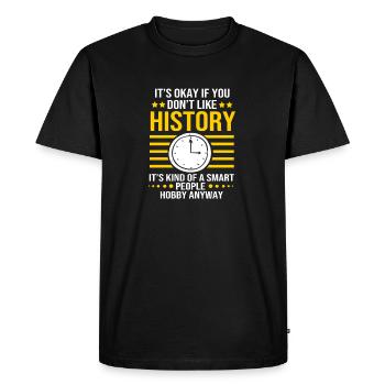 History Historian Historical - Men's Premium Organic T-Shirt - black - Front - Nico (187cm)
