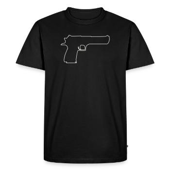 Arme - T-shirt Premium bio Homme - noir - Devant - Nico (187cm)