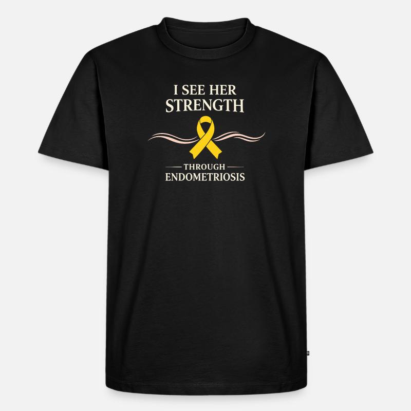 Endometriose-bewusstsein Endo Warrior - Männer Premium Bio T-Shirt - Schwarz