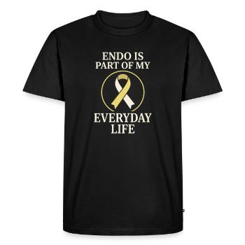 Sensibilisation à l’endométriose Guerrier de l’endo - T-shirt Premium bio Homme - noir - Devant - Nico (187cm)