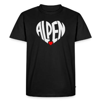 Faute de frappe de Cœur des Alpes - T-shirt Premium bio Homme - noir - Devant - Nico (187cm)