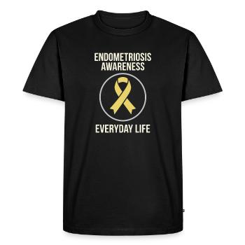 Endometriosis awareness Endo Warrior - Men's Premium Organic T-Shirt - black - Front - Nico (187cm)