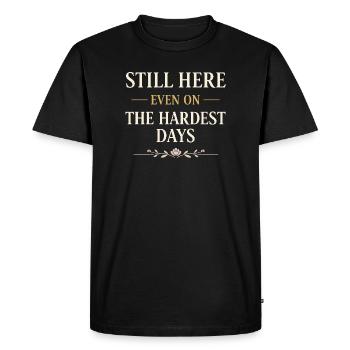Endometriosis awareness Endo Warrior - Men's Premium Organic T-Shirt - black - Front - Nico (187cm)