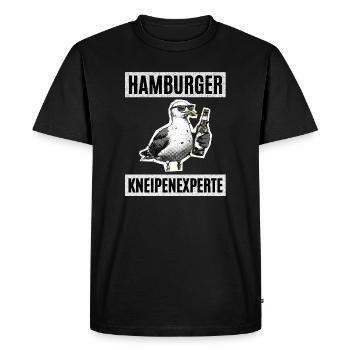 Expert en pubs de Hambourg - T-shirt Premium bio Homme - noir - Devant - Nico (187cm)