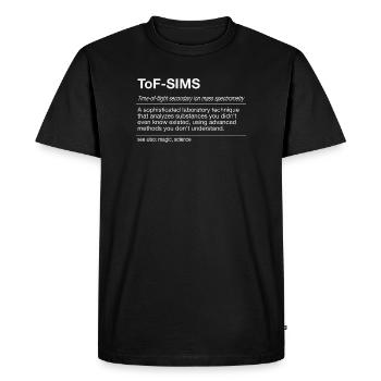 Spectrométrie de masse ionique ToF-SIMS - T-shirt Premium bio Homme - noir - Devant - Nico (187cm)
