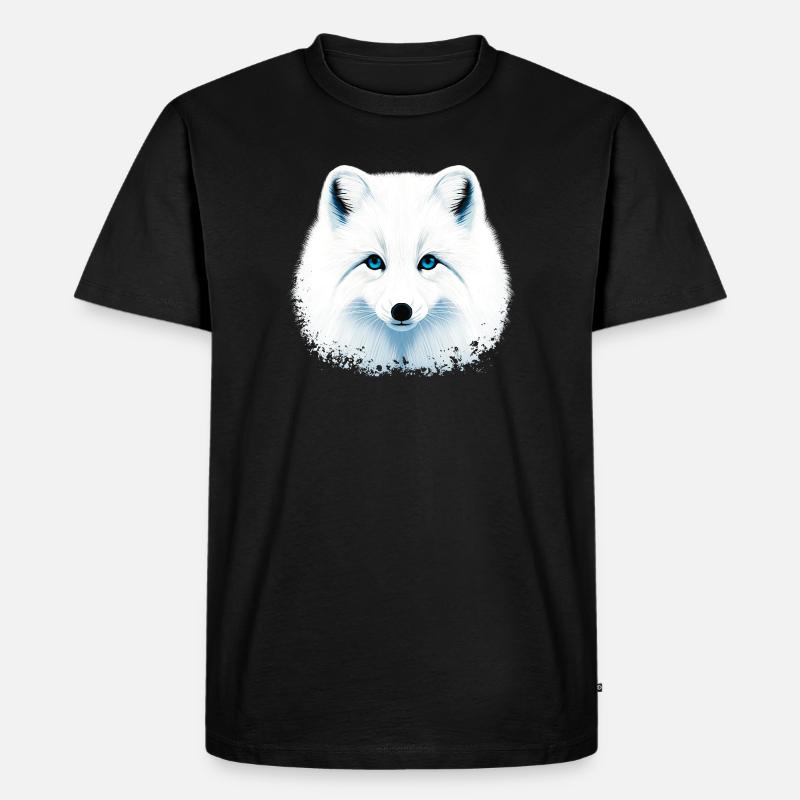 Polarfuchs - Männer Premium Bio T-Shirt - Schwarz