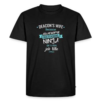 Deacon's Wife Ninja Multitasker - Men's Premium Organic T-Shirt - black - Front - Nico (187cm)