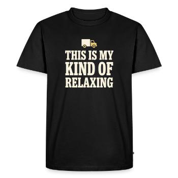 Simulateur de camion Simulateur de camion Simulation de camionneur Long Haul - T-shirt Premium bio Homme - noir - Devant - Nico (187cm)