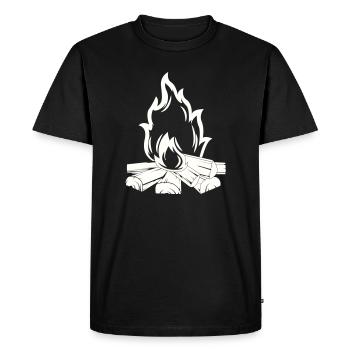 Feu de camp - T-shirt Premium bio Homme - noir - Devant - Nico (187cm)