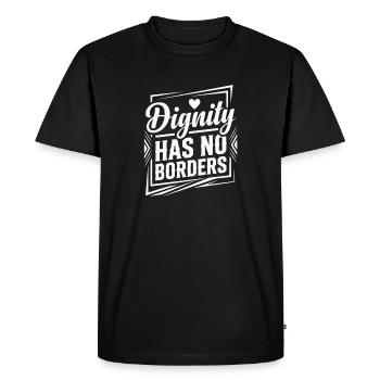Les droits de l’homme : la dignité rétro n’a pas de déclaration frontalière - T-shirt Premium bio Homme - noir - Devant - Nico (187cm)