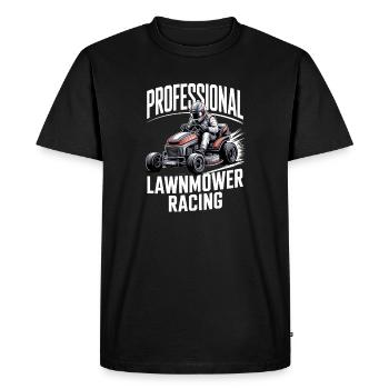 Course de tracteurs à pelouse Course de tondeuses à gazon - T-shirt Premium bio Homme - noir - Devant - Nico (187cm)