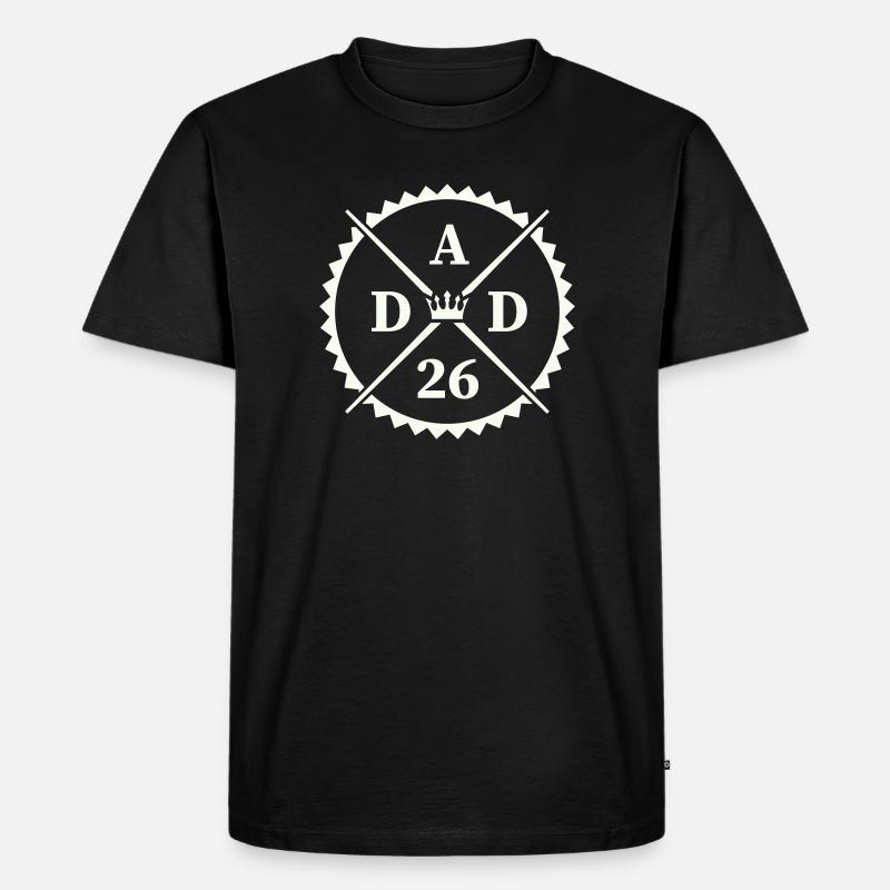 dad_26- - Männer Premium Bio T-Shirt - Schwarz