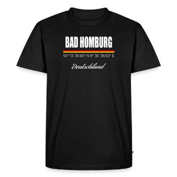 Bad Homburg - T-shirt Premium bio Homme - noir - Devant - Nico (187cm)