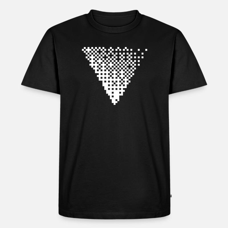 Triangular Halftone Pixel Grid - Men's Premium Organic T-Shirt - black